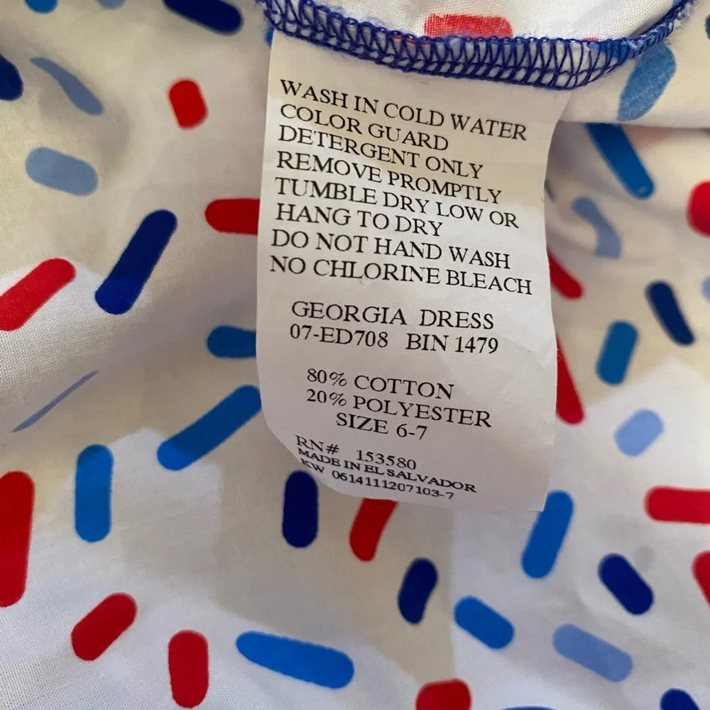Eleanor Rose patriotic sprinkles dress red white and blue - Picture 3 of 3
